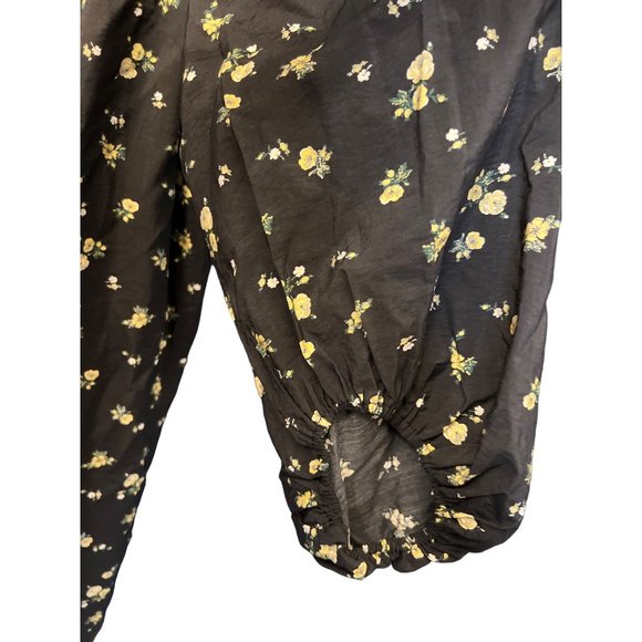 H&M Blue and Yellow Long Flower Print dress Size XL - Picture 4 of 9